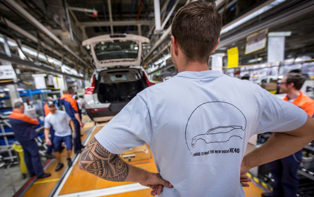 Pre-production of the new Volvo XC40 in the manufacturing plant in Ghent