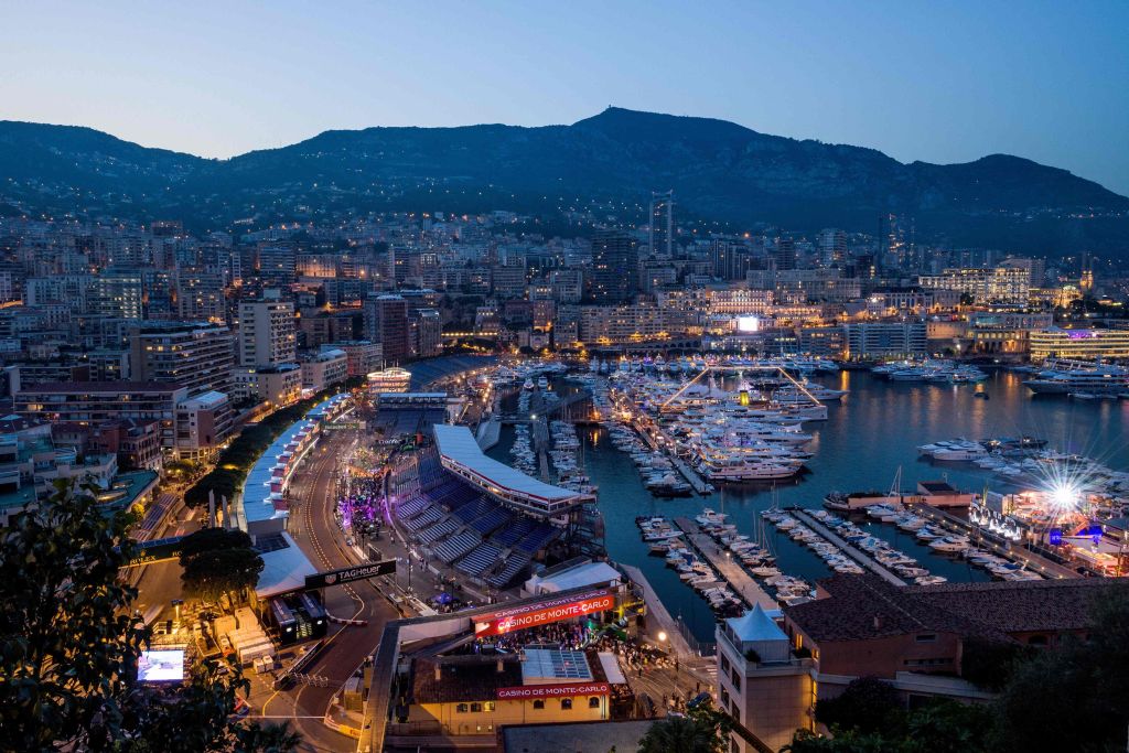 Monacoby night on May 25, 2018 in Monaco, ahead of the Monaco Formula 1 Grand Prix. / AFP PHOTO / ANDREJ ISAKOVIC