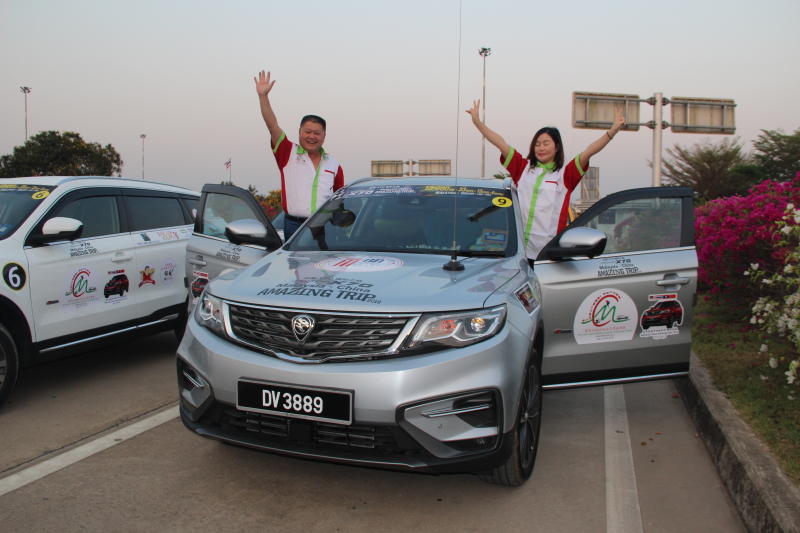 The Borneo Leisure Touring Team as they arrive at the border to China.