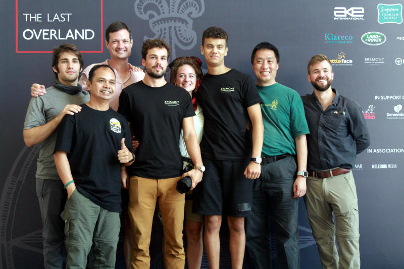 Bescoby (far right) poses with the crew of The Last Overland expedition.