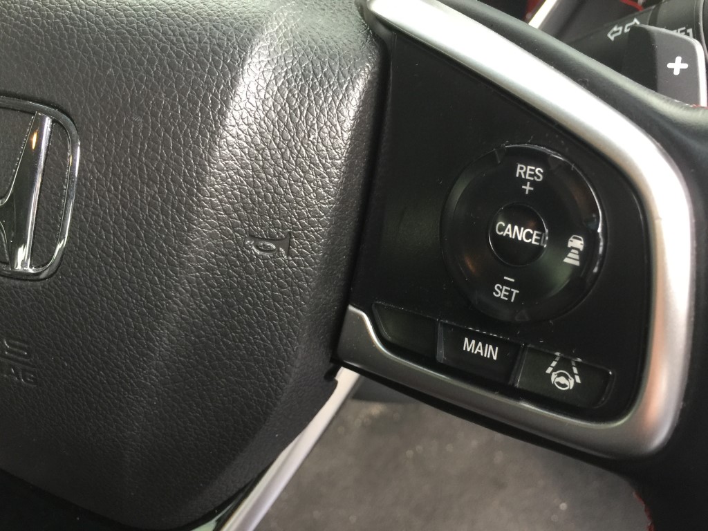 The Honda Sensing controls are new.