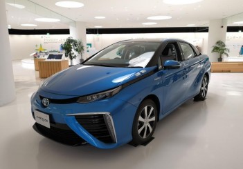 A Mirai hydrogen fuel cell car.