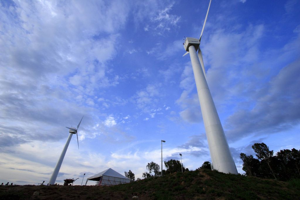 The wind turbines that form TNB's Solar-Wind-Diesel Hybrid Power Generating System on Pulau Perhentian Kecil.