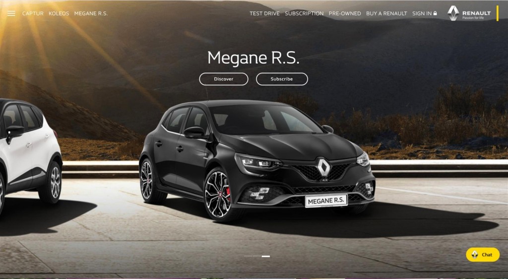 Renault E-Store_Megane R.S. Page