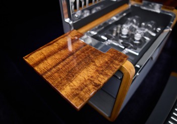 Koa wood inlays in the Koa Phantom.