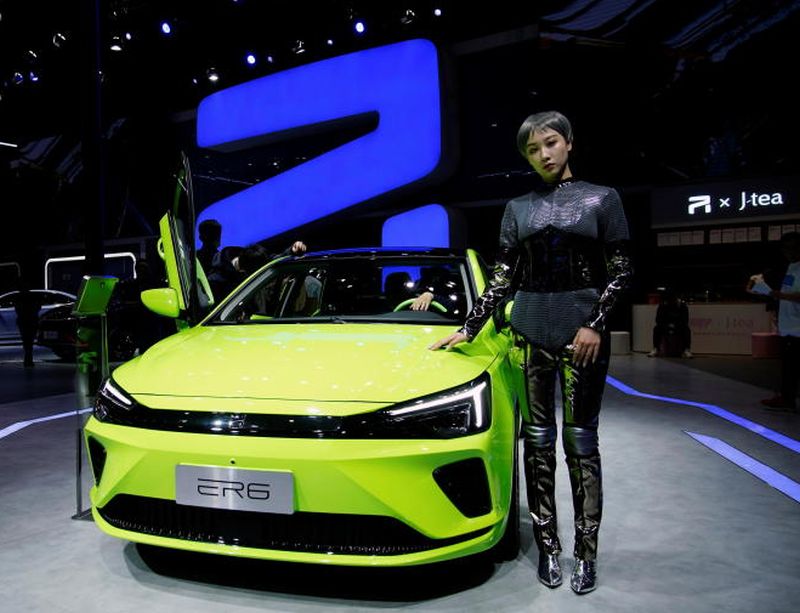 The Roewe ER6 electric vehicle from SAIC Motor. - Reuters
