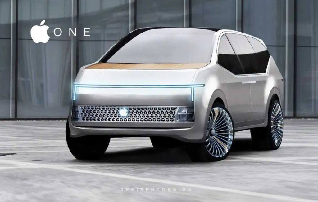 A Peisert Design rendering of the Apple car.