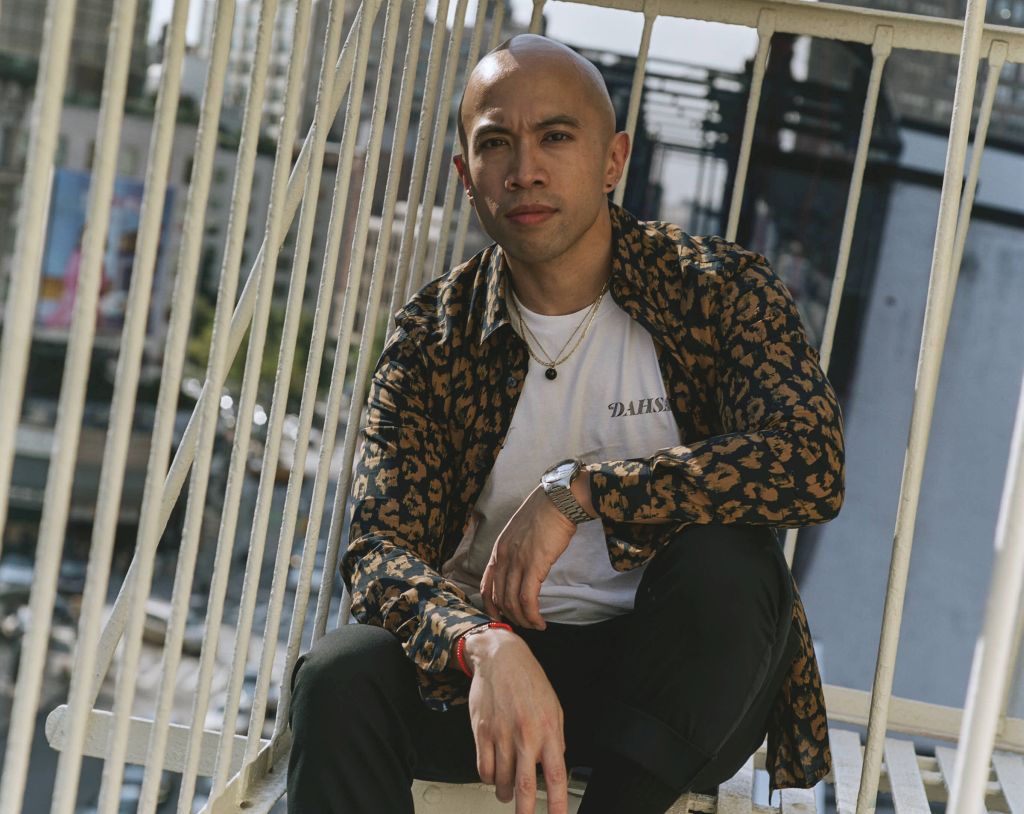 Rich Tu and his work (above).