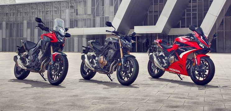New 500cc Honda bikes.