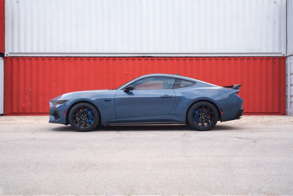 The seventh generation Mustang is the most exhilarating and visceral yet, from its fighter jet-inspired digital cockpit to new advanced turbocharged and naturally aspirated engines to its edgier yet timeless exterior design. Pre-production vehicles shown.