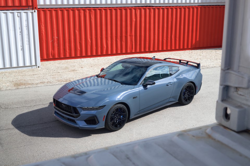 The seventh generation Mustang is the most exhilarating and visceral yet, from its fighter jet-inspired digital cockpit to new advanced turbocharged and naturally aspirated engines to its edgier yet timeless exterior design. Pre-production vehicles shown.