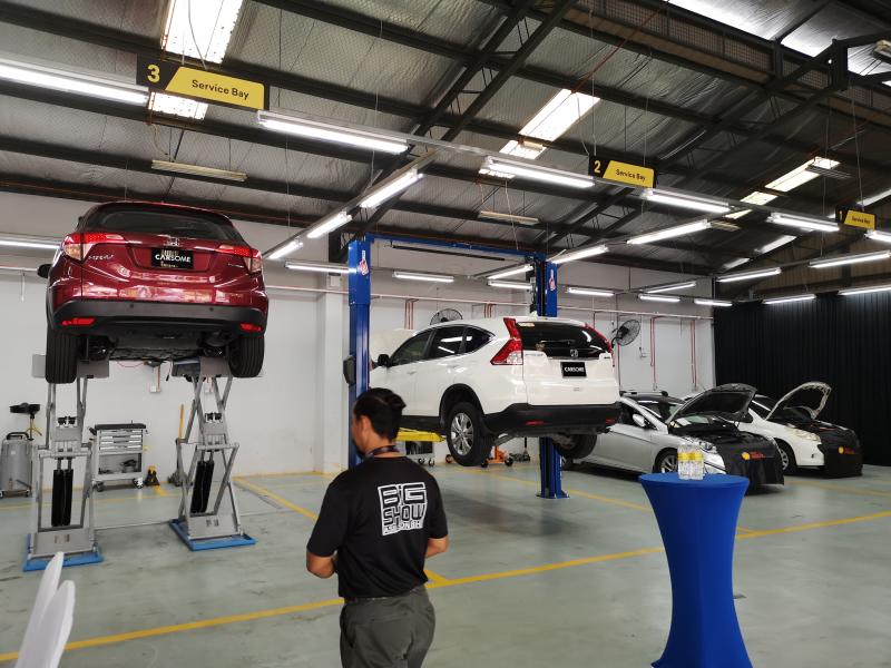 Centre's service bays.