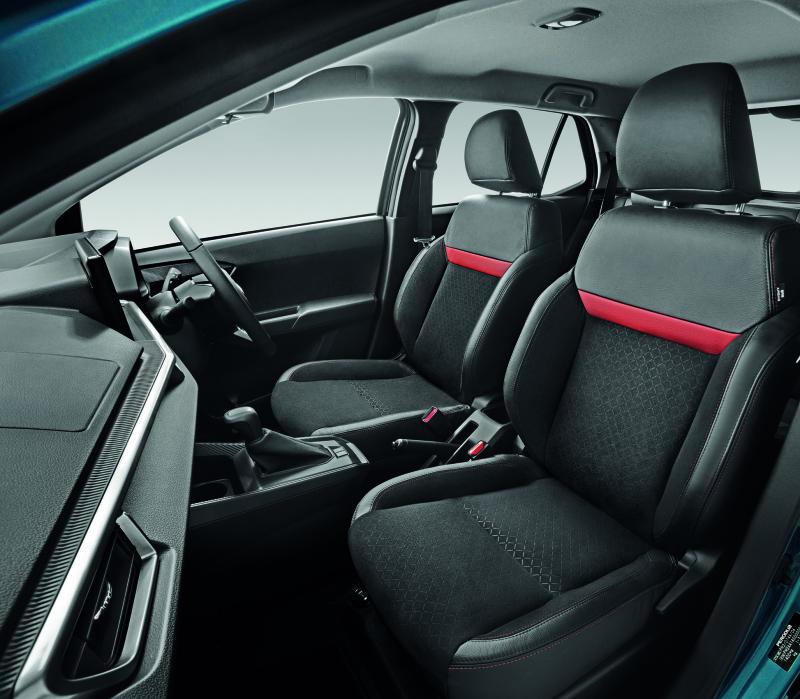 The front seats of the Axia AV are the semi-bucket type with semi-leather.