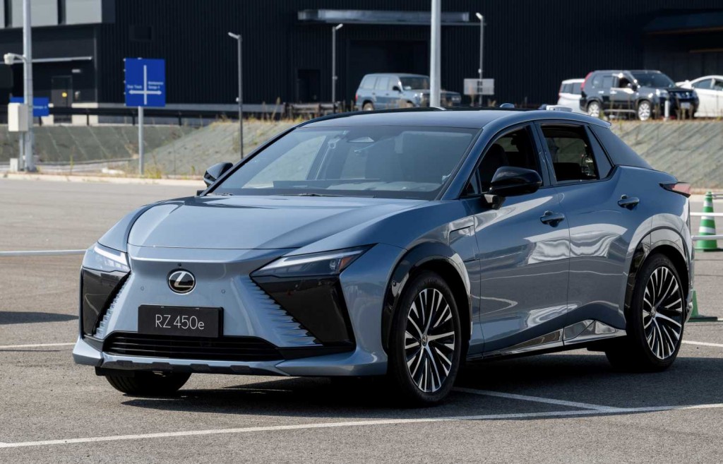 The Lexus RZ 450e comes with edgy looks and futuristic styling.