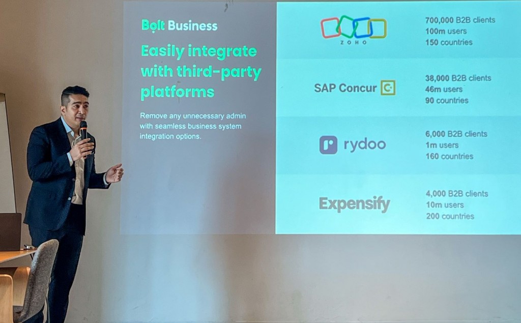 Afzan presenting Bolt Business.