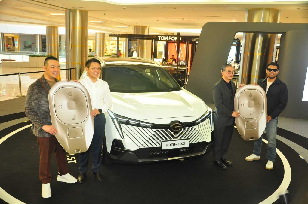 (From left) Lim, GAC International country manager for Malaysia Allen Cao, Tan and Remy.