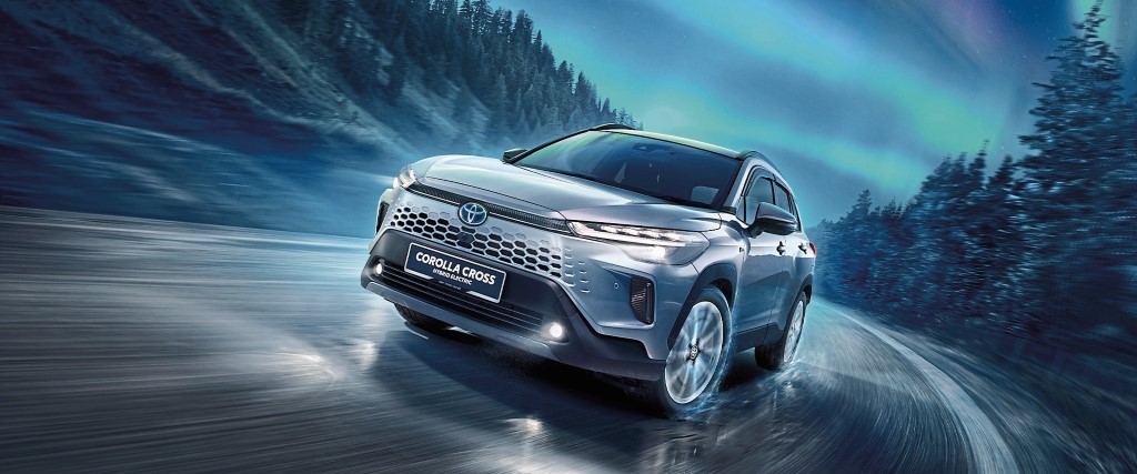 The Corolla Cross Hybrid Electric offers improved fuel efficiency.