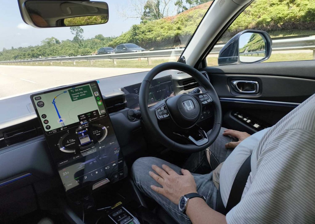 Driving the e:N1 with Honda Sensing. 