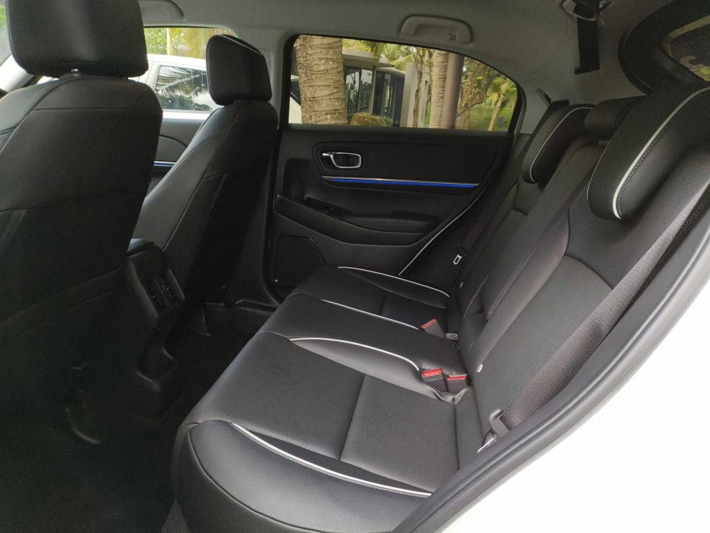 Spacious rear seats.