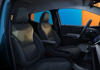 Passenger side front interior view of the Bolt LT